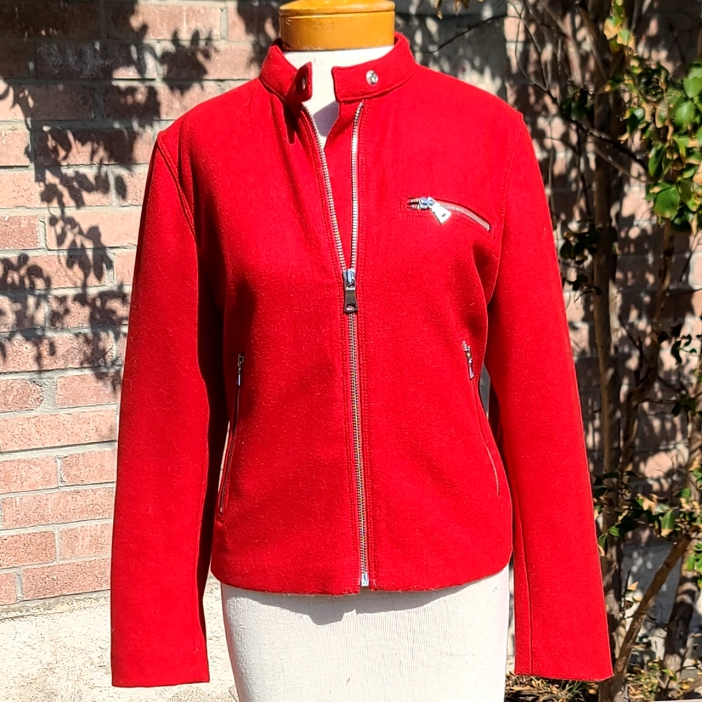 Gap Bright Red Winter Jacket - image 3